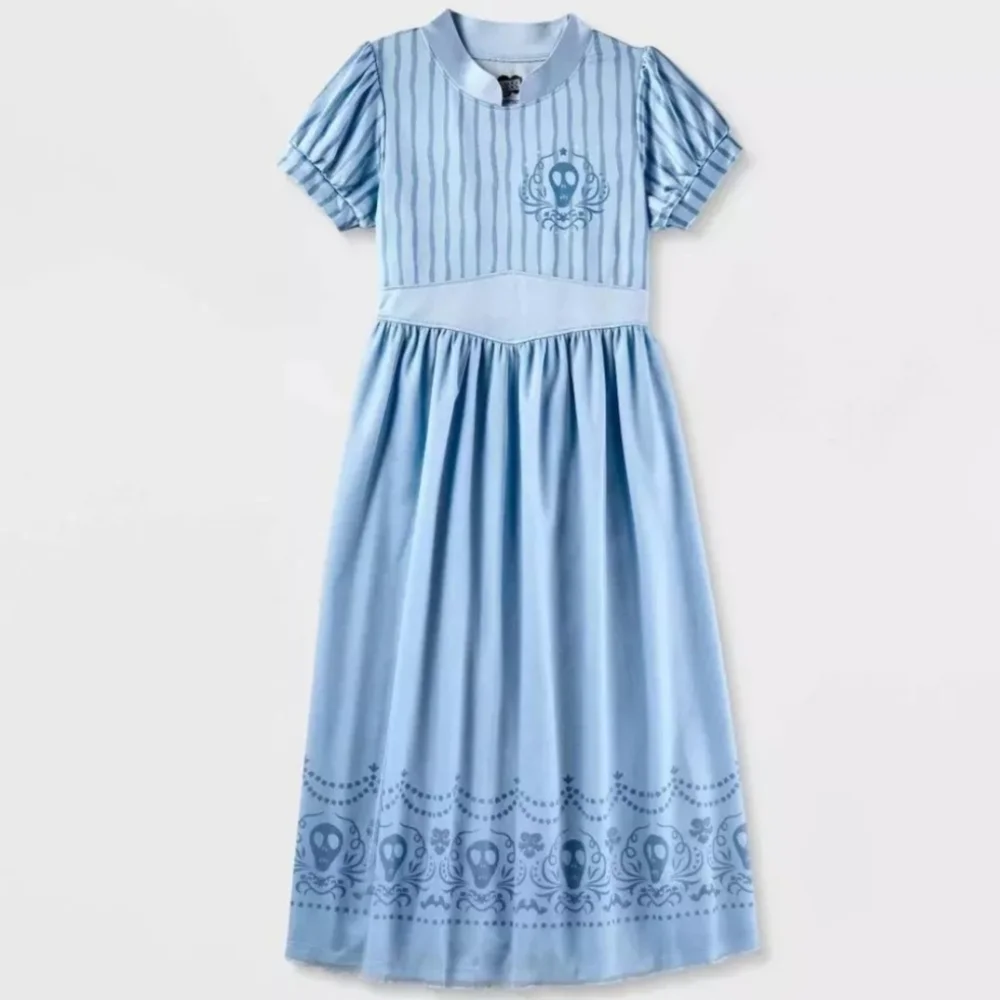 Light Blue Girls' Short-Sleeve Nightgown
